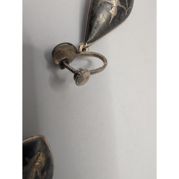 VTG SIAM 925 Sterling Silver Dancers Set: Bracelet & Screwback Earrings +1 - Picture 8 of 16